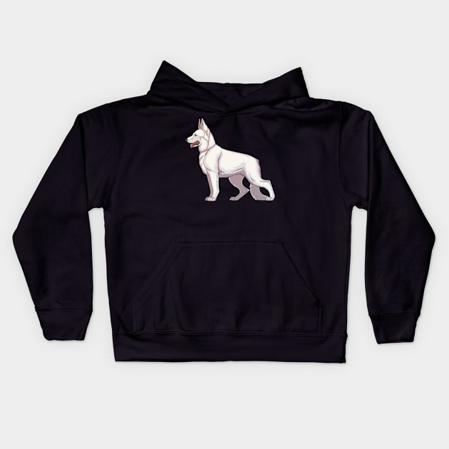 German Shepherd Kids Hoodie by kelseydjpaint